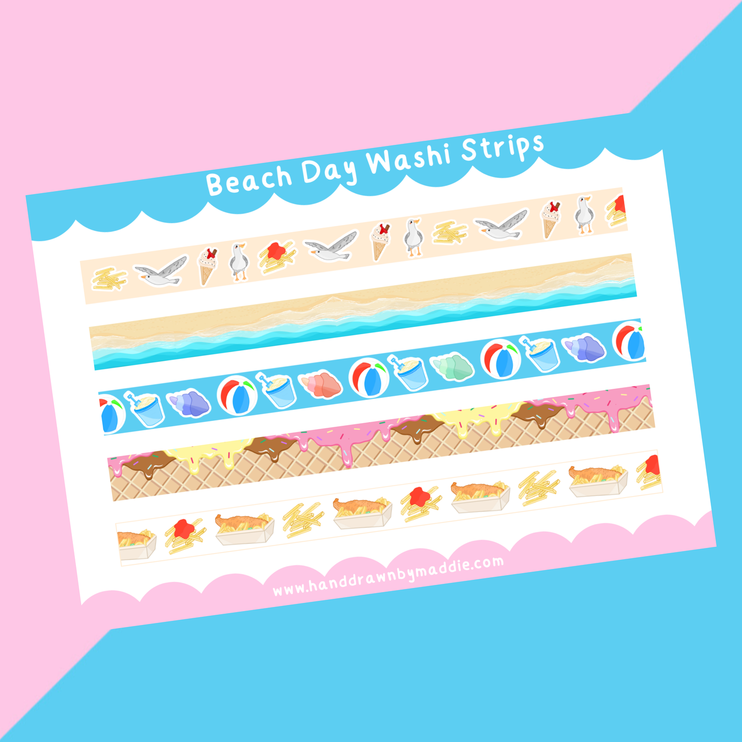 Beach Day Washi Strips