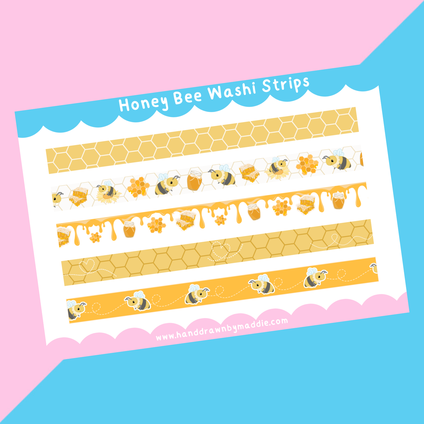 Bee Happy Washi Strips
