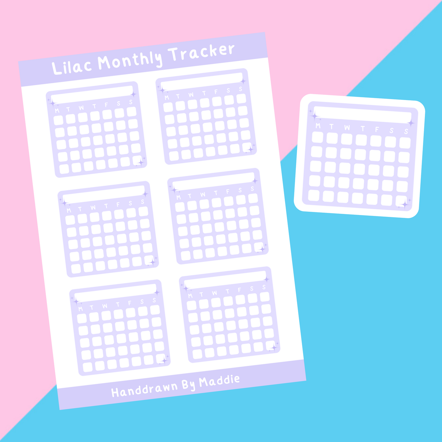 Lilac Monthly Tracker Stickers