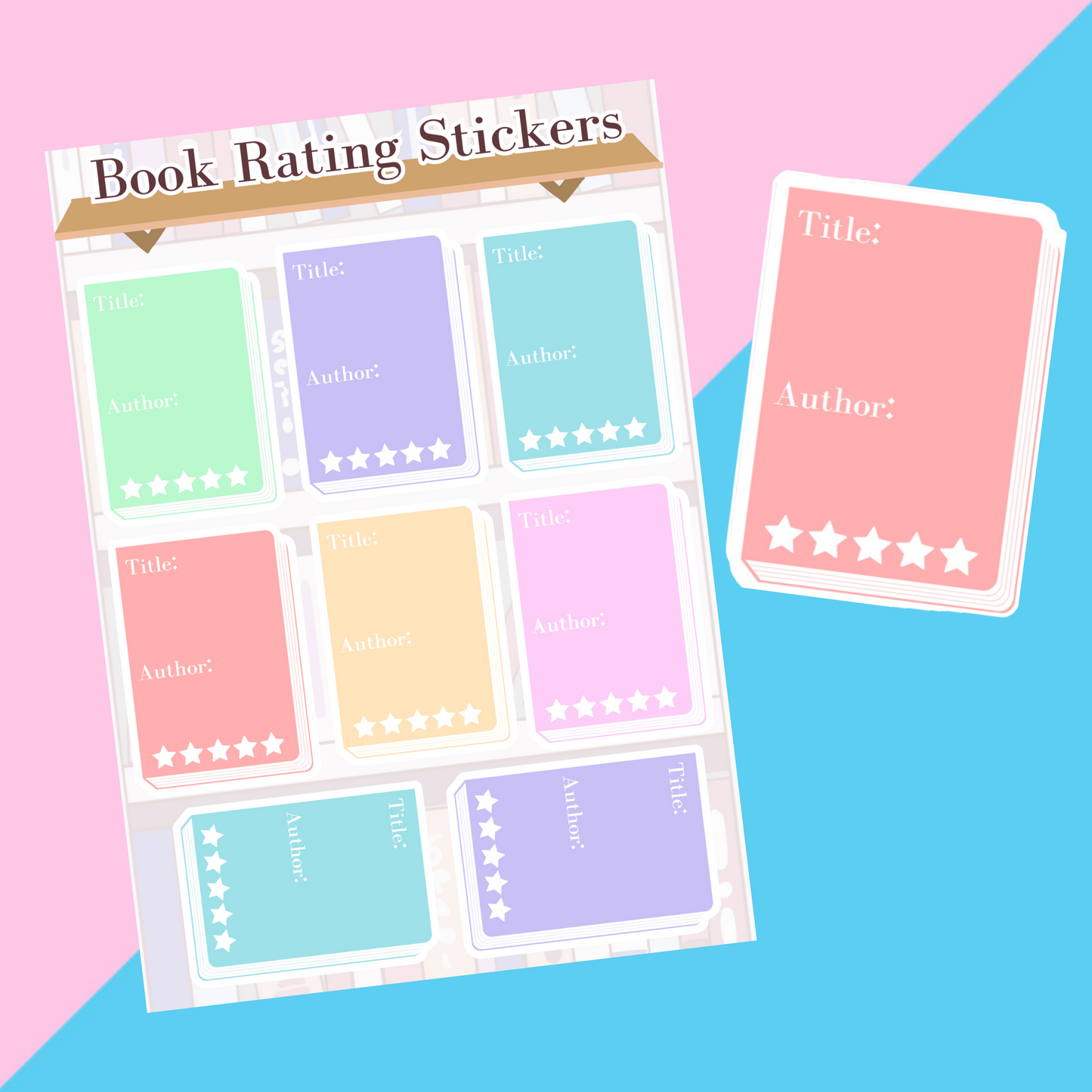 Book Rating Planner Stickers