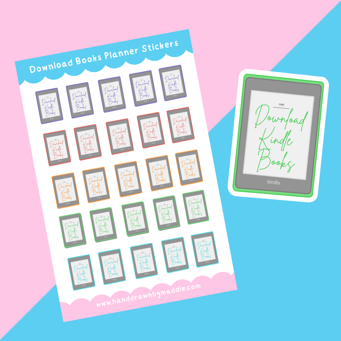 Download Kindle Books Planner Stickers