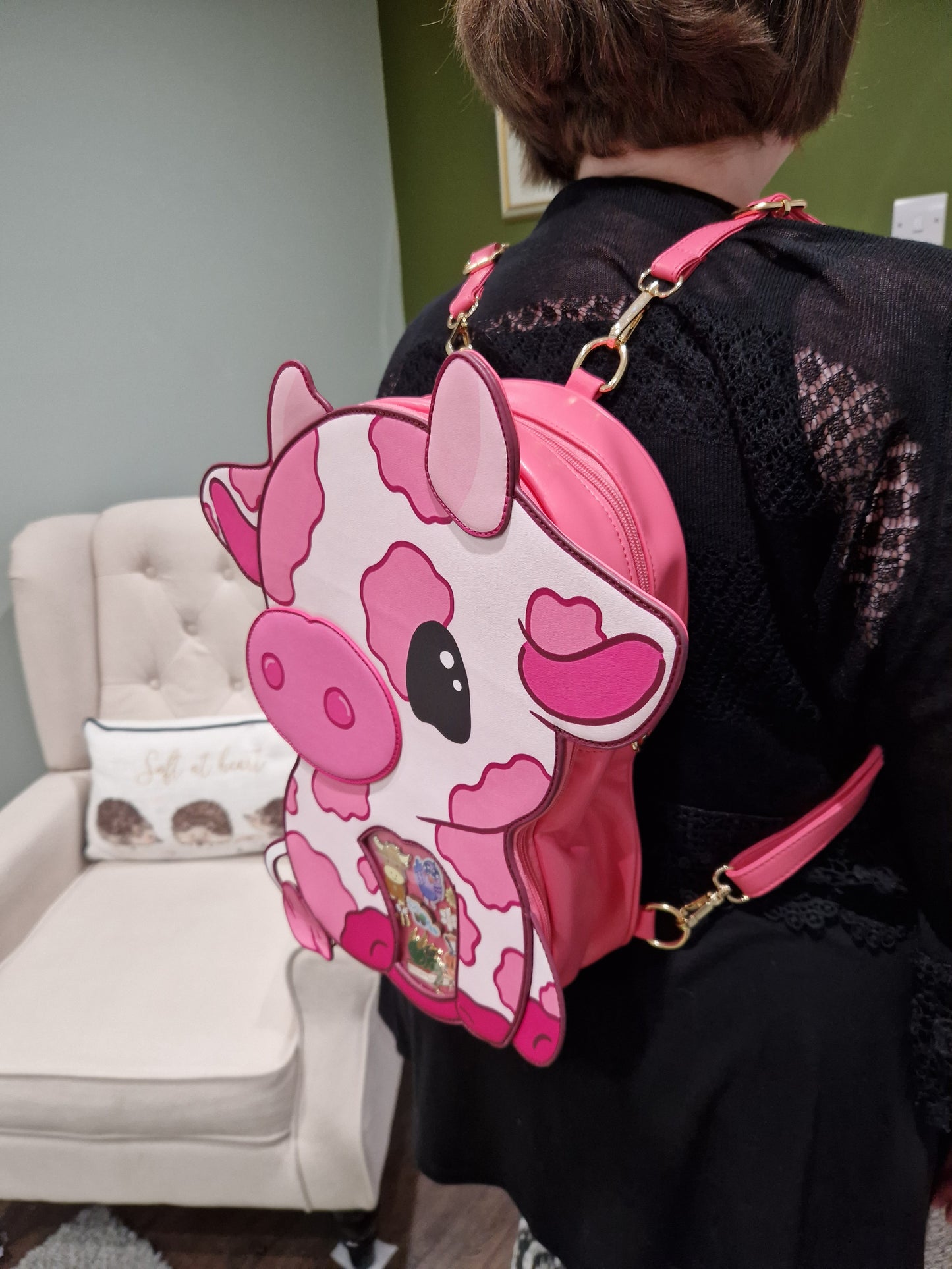 Strawberry Cow ITA Convertible Bag