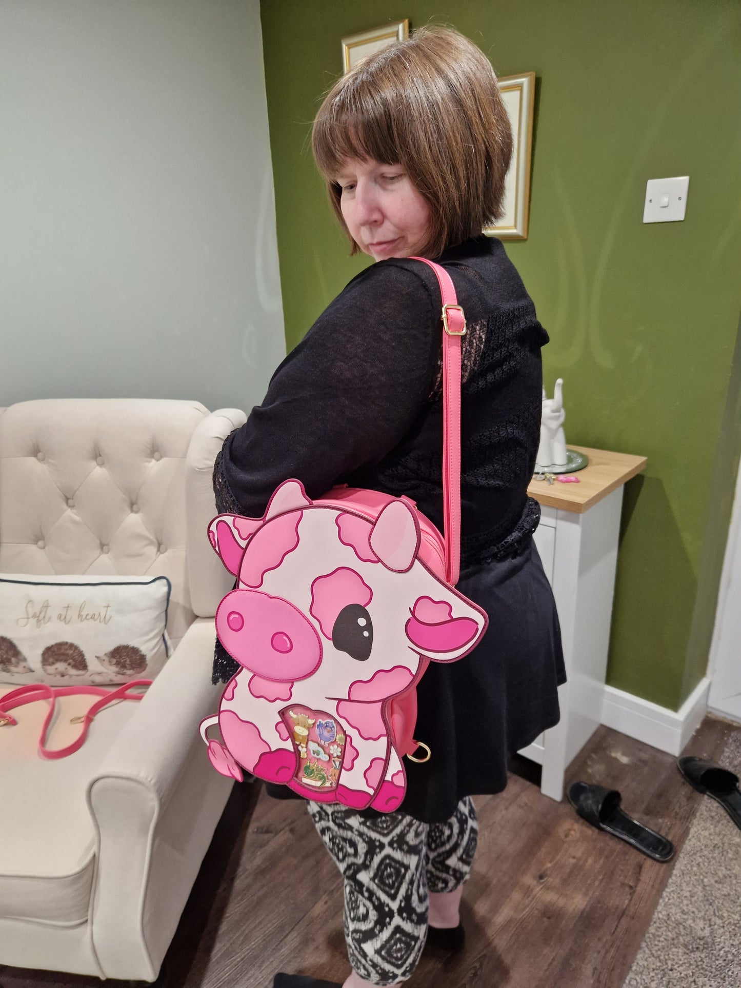 Strawberry Cow ITA Convertible Bag