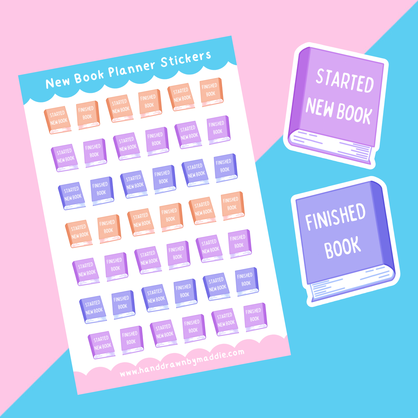Book Tracker Planner Stickers