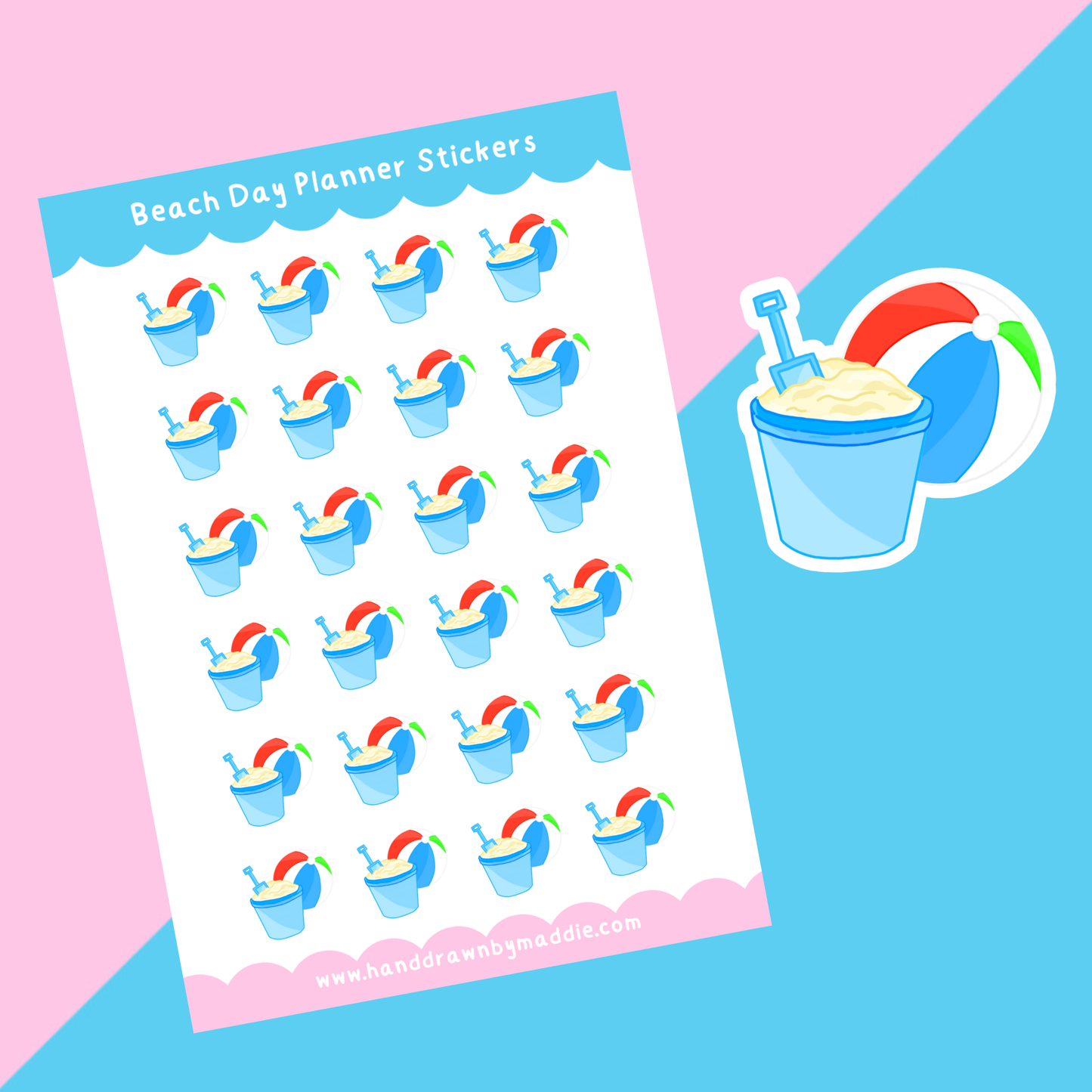 Beach Day Planner Stickers
