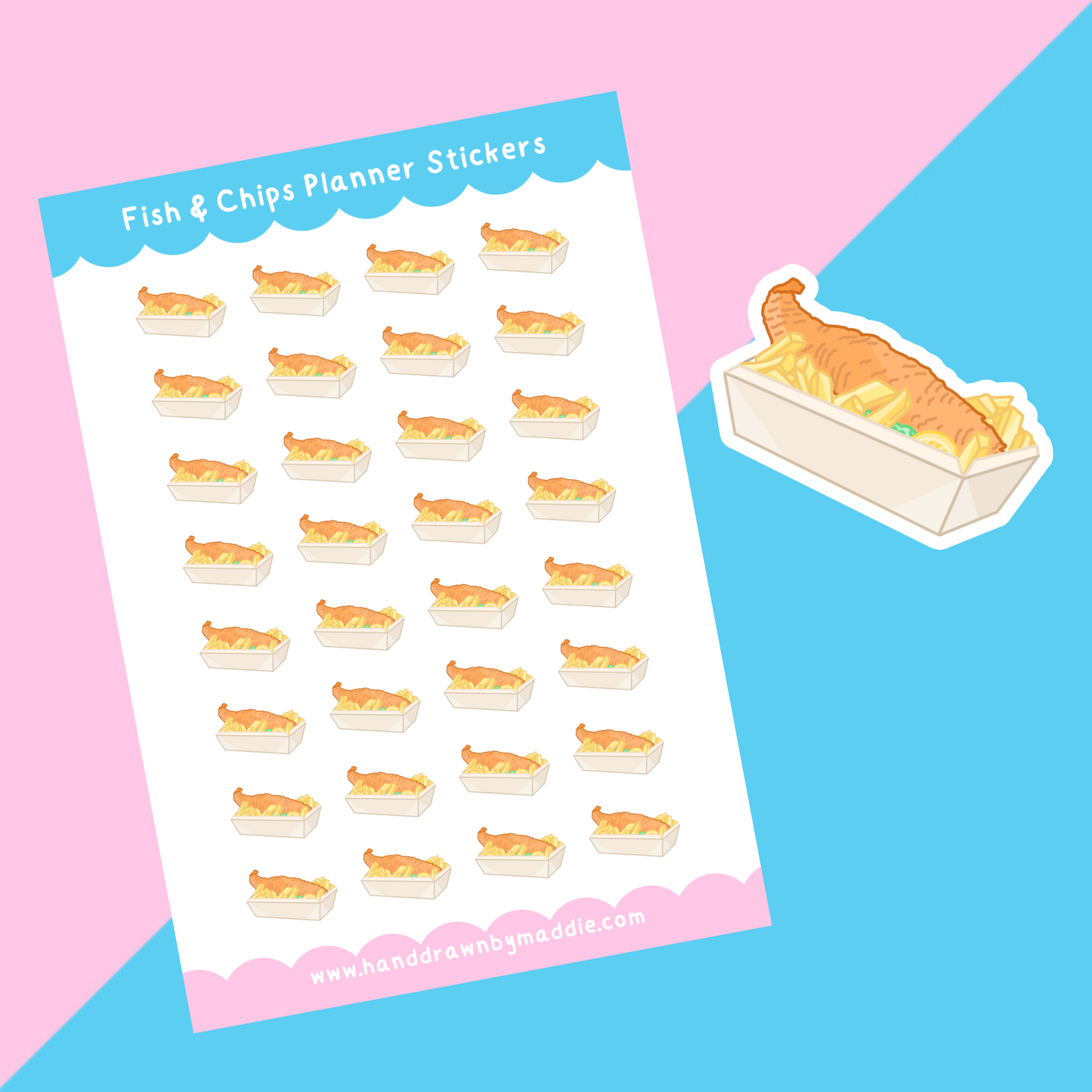 Fish & Chips Planner Stickers