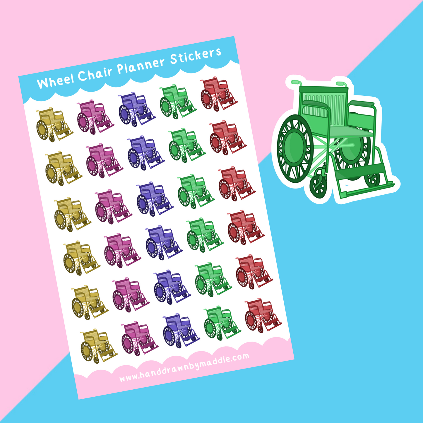 Wheel Chair Planner Stickers