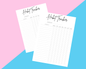 Black Habit Tracker Planner Inserts