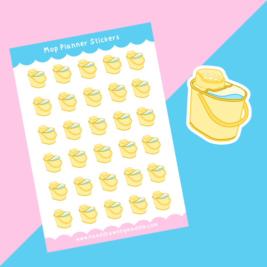 Mop Bucket Planner Stickers