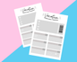 Grey Vacation Tracker Planner Inserts