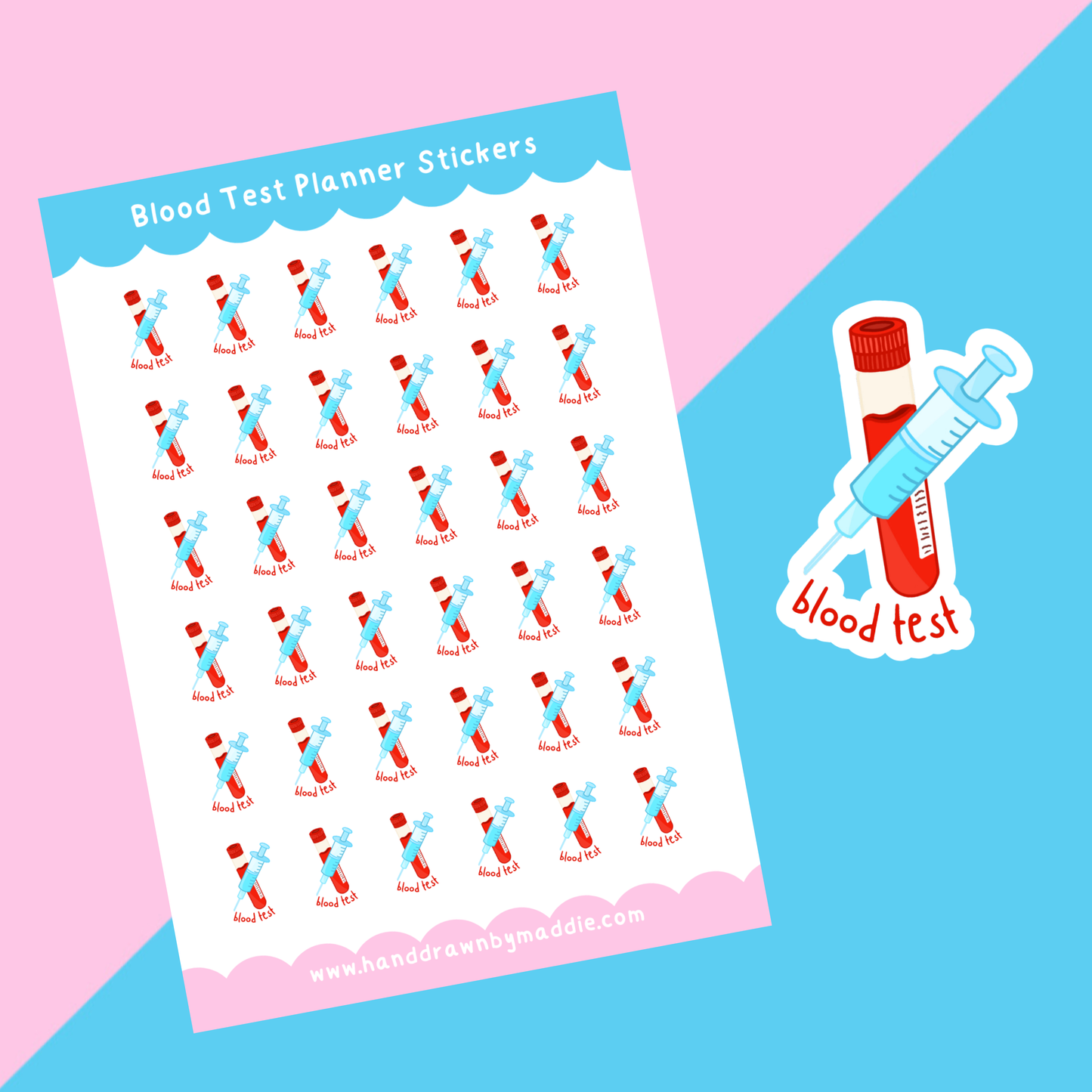 Blood Test Planner Stickers