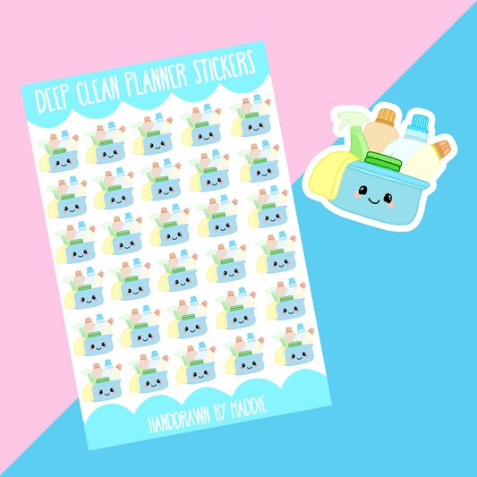 Deep Clean Planner Stickers