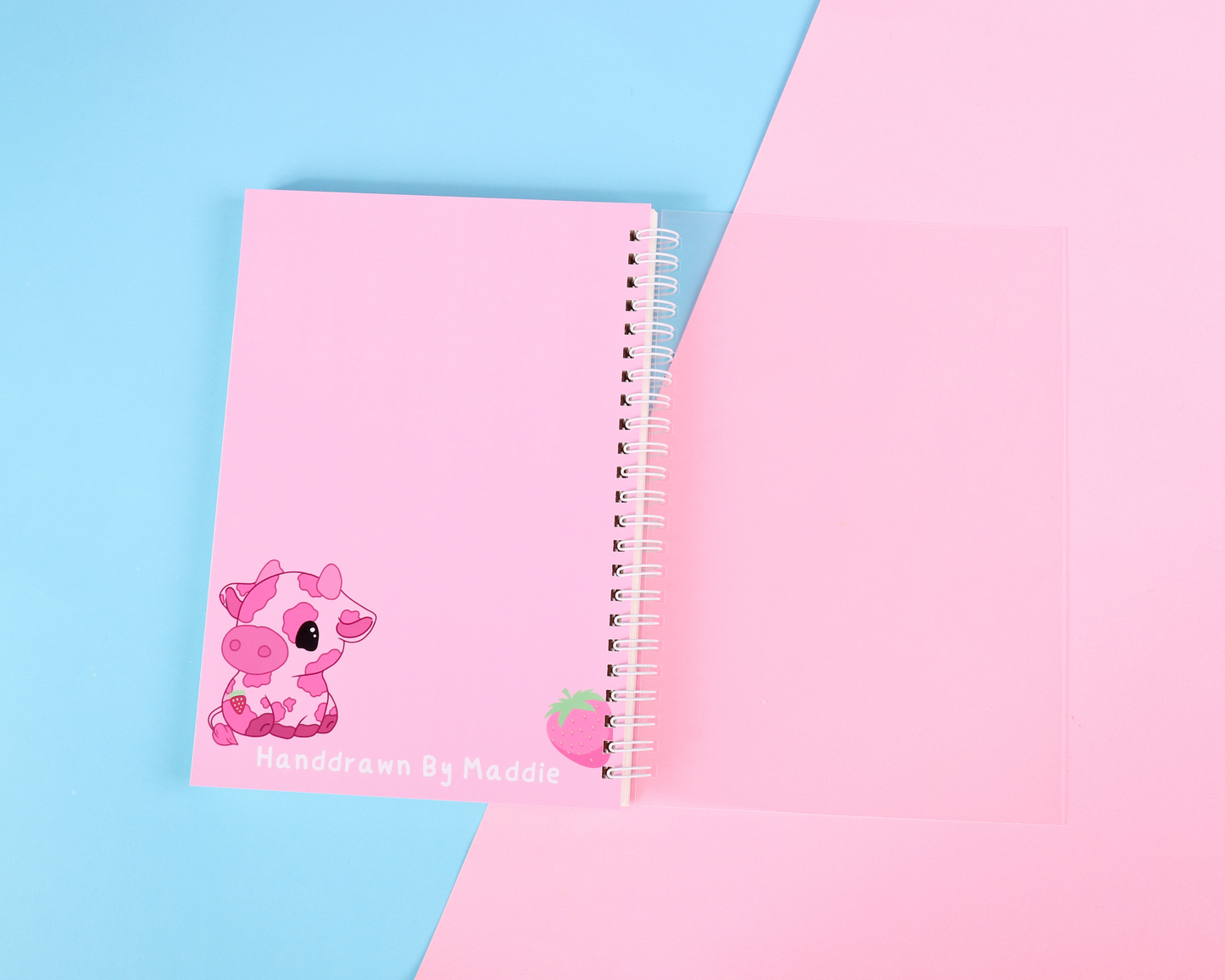 Strawberry Cow A5 Plain Notebook