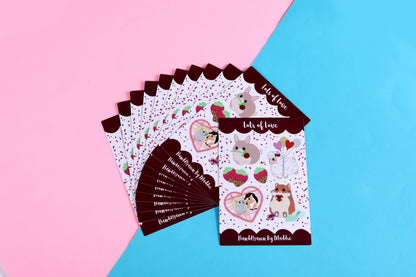 Valentines Day Exclusive LOTS OF LOVE Sticker Sheet