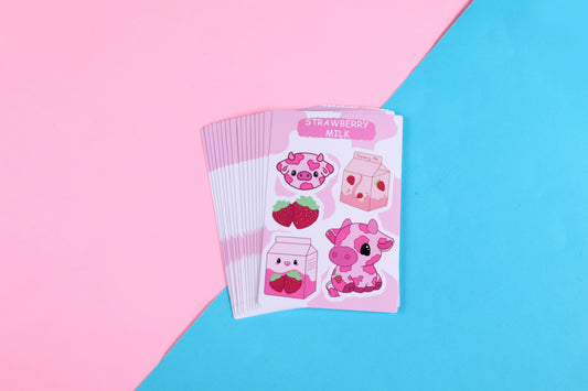 Strawberry Milkshake Sticker Sheet