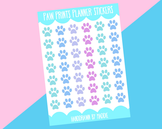 Pet Paw Planner Stickers