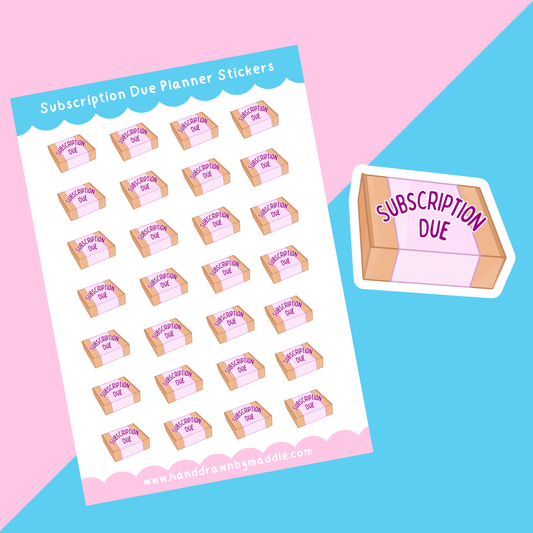 Subscription Box Planner Stickers