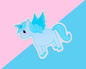 Blue Unicorn Acrylic Pin