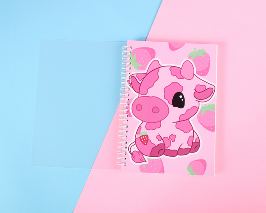 Strawberry Cow A5 Plain Notebook