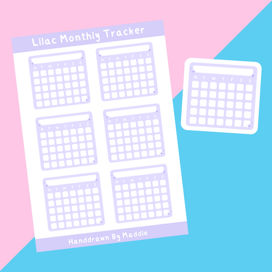 Lilac Monthly Tracker Stickers