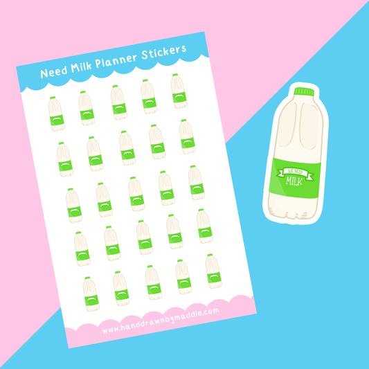 Need Milk Green Planner Stickers