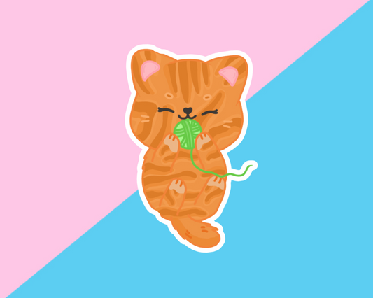 Ginger Cat Gloss Vinyl Sticker