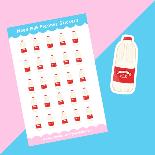 Need Milk Red Planner Stickers