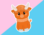 Highland Cow Gloss Vinyl Sticker