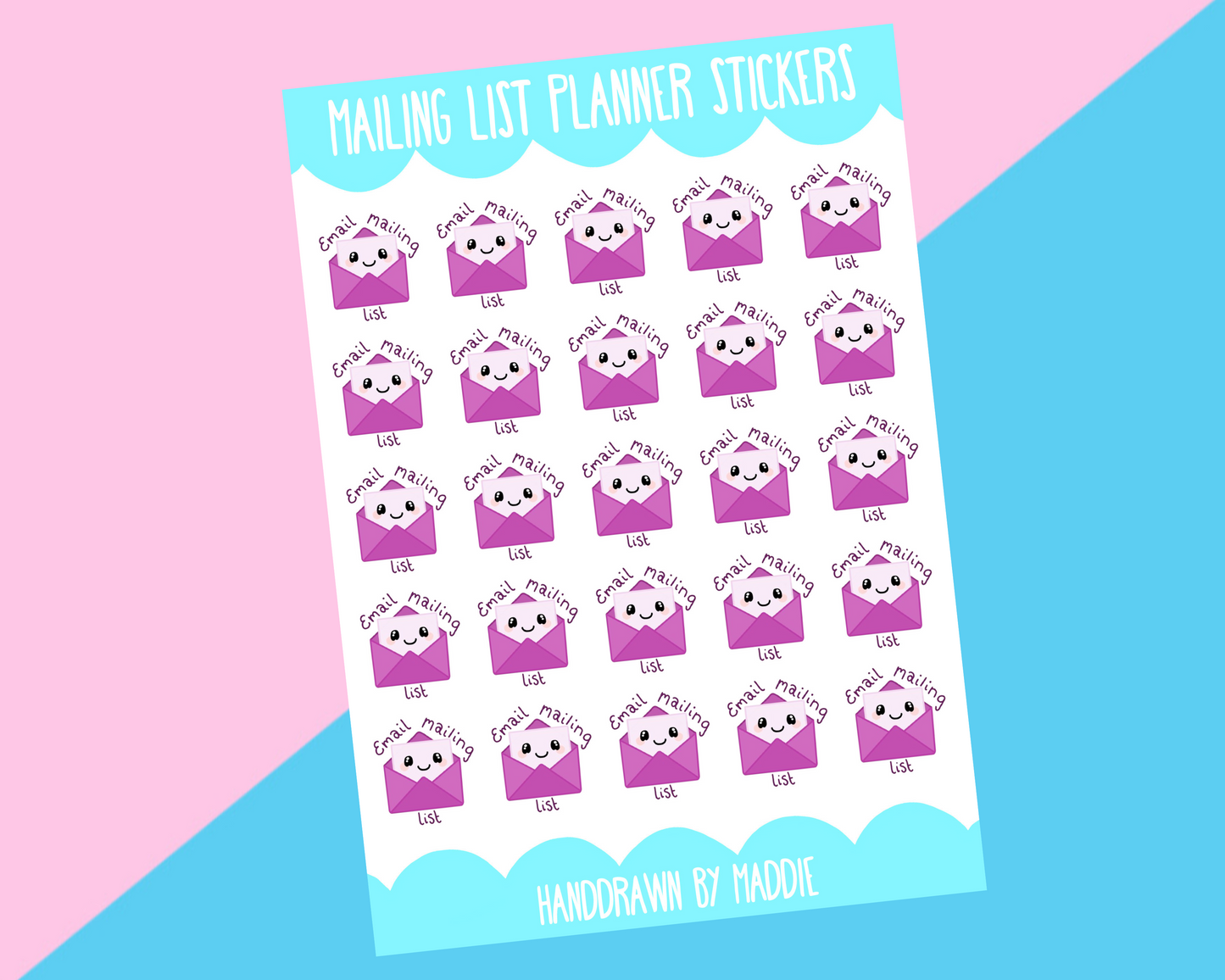 Email Mailing List Planner Stickers