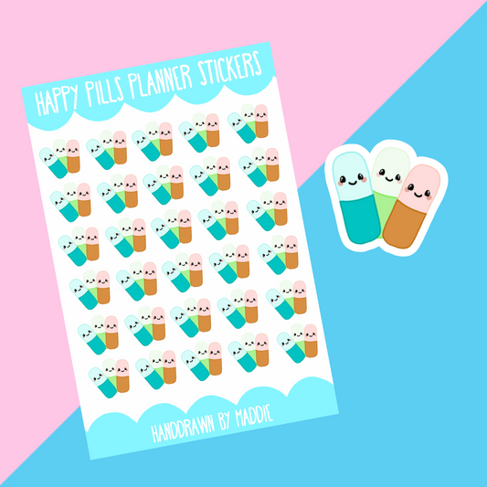 Happy Pills Planner Stickers