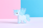 Blue Unicorn Acrylic Binder Clip