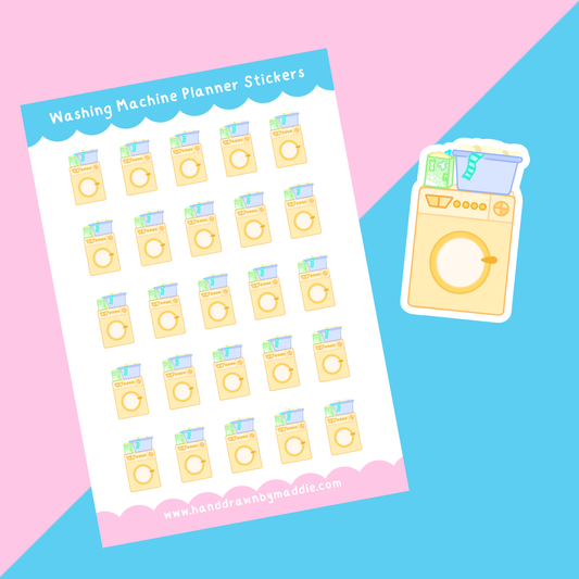 Washing Machine Planner Stickers