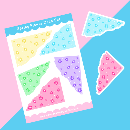 Spring Flower Deco Sticker Set