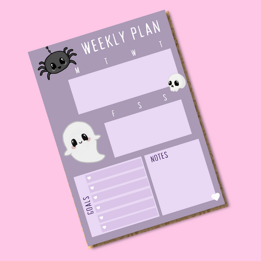 A5 Halloween Weekly Planner Notepad