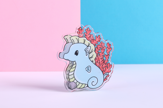 Seahorse Acrylic Binder Clip