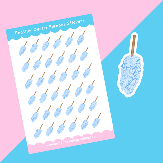 Feather Duster Planner Stickers