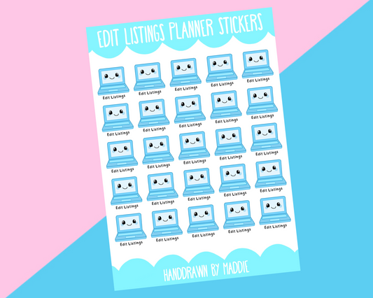 Edit Listings Planner Stickers