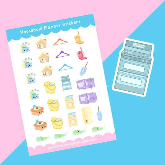 Household Collection Planner Stickers