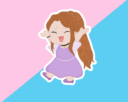 Happy Girl Gloss Vinyl Sticker