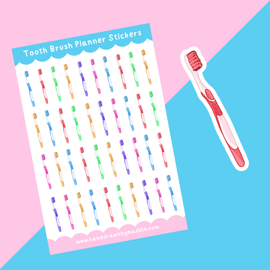 Brush Teeth Planner Stickers