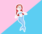 Little Mermaid Gloss Vinyl Sticker