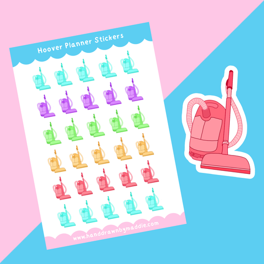 Colourful Hoover Planner Stickers