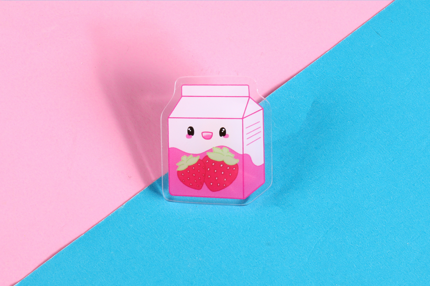 Strawberry Milkshake Acrylic Pin