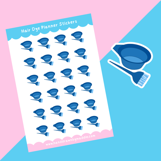 Dye Hair Planner Stickers