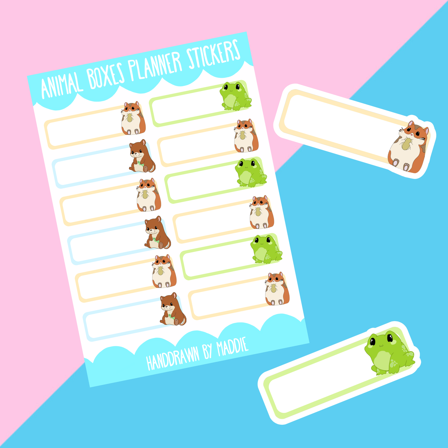 Classic Cuties Blank Box Planner Stickers