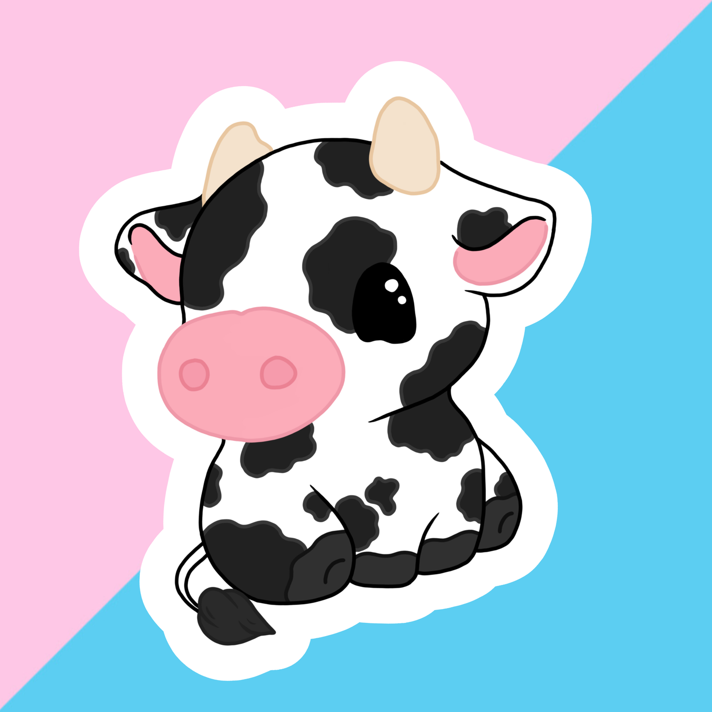 Farmyard Cow Die Cut Sticker
