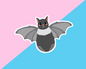 Black Bat Gloss Vinyl Sticker