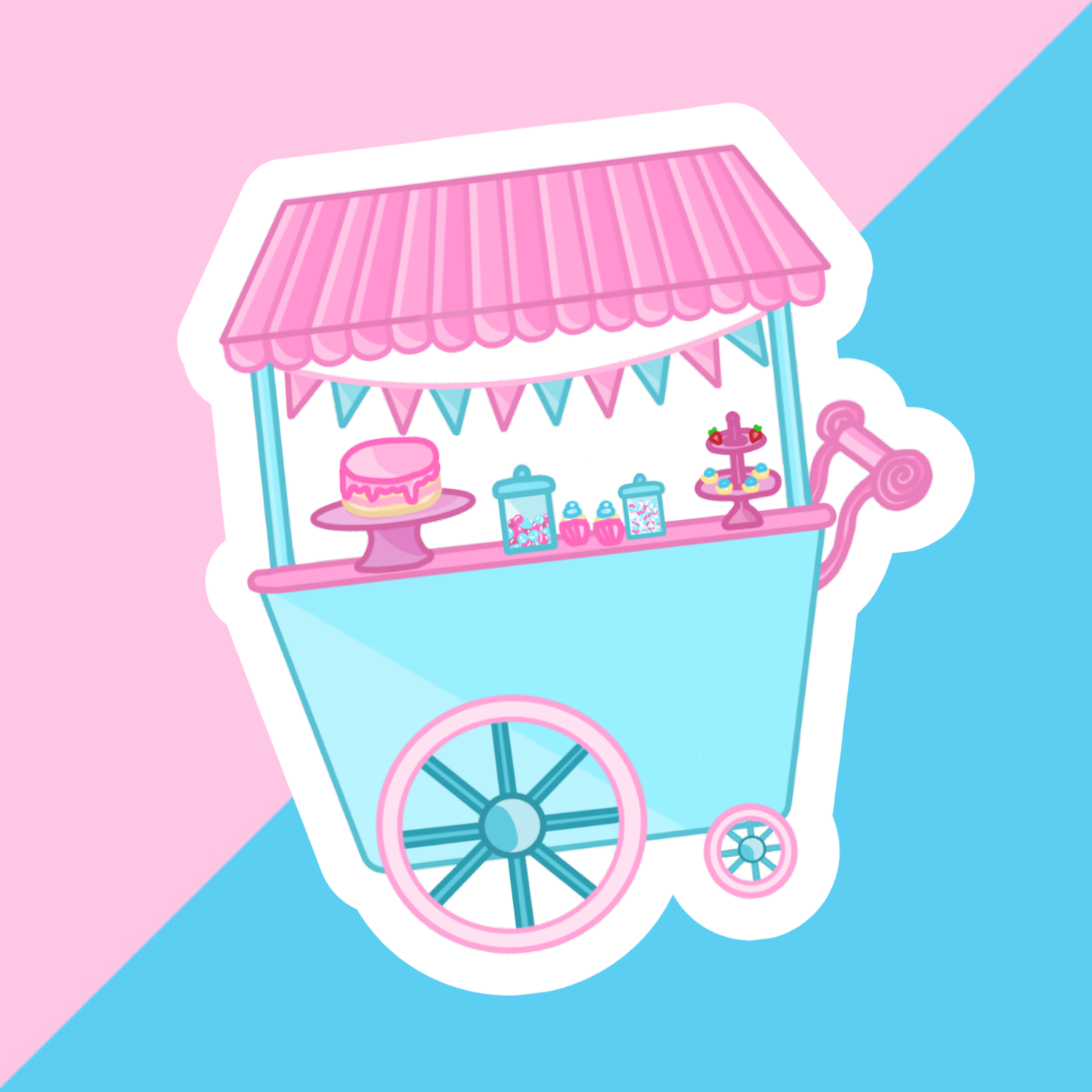 Sweet Cart Die Cut Sticker
