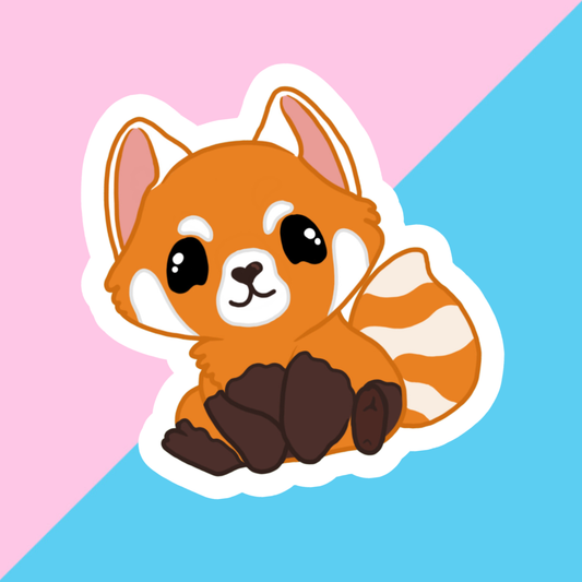 Red Panda Die Cut Sticker