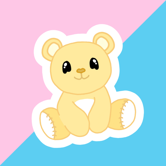 Teddy Bear Die Cut Sticker